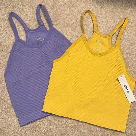 Two Halter Neck Ododos Ribbed Tank Tops - Picture 1 of 1